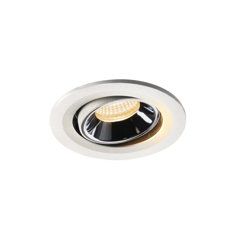 NUMINOS® MOVE S, encastré de plafond intérieur, orientable, 40 deg , blanc/chrome, LED, 8,6W, 2700K