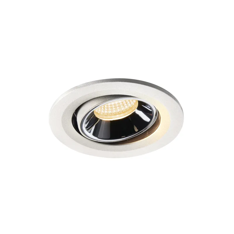 NUMINOS® MOVE S, encastré de plafond intérieur, orientable, 40 deg , blanc/chrome, LED, 8,6W, 3000K