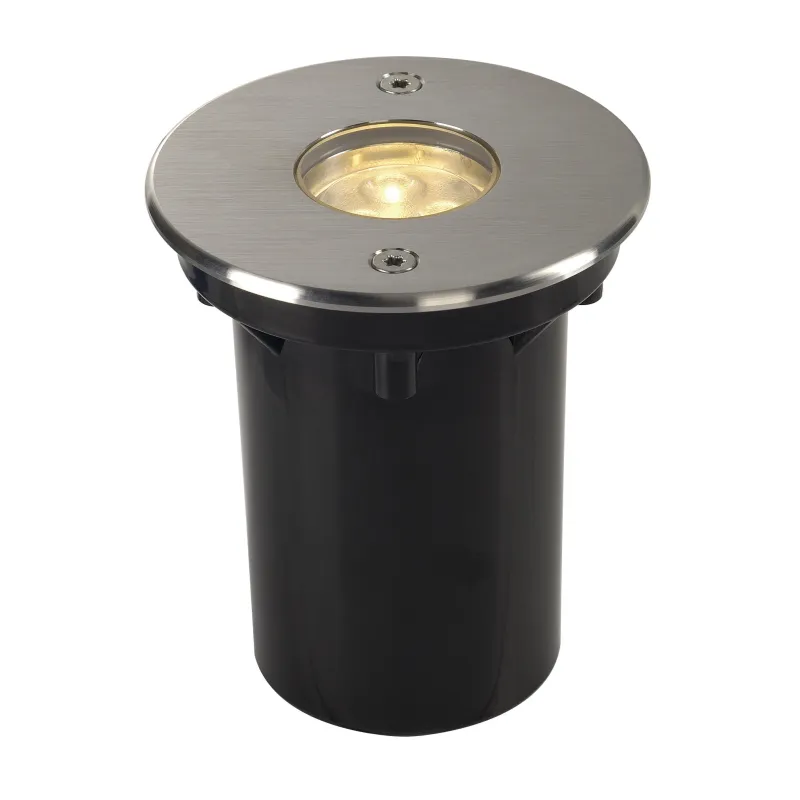 DASAR® 920, encastré de sol extérieur, inox brossé, LED, 5,5W, 3000K, IP67, collerette inox 316