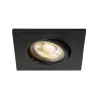 EASY-INSTALL QPAR51, encastré de plafond intérieur, carré, noir, GU10/QPAR51, 20W max, RT 2012