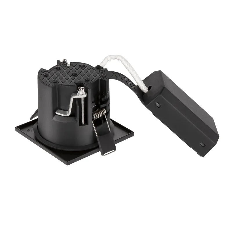 EASY-INSTALL QPAR51, encastré de plafond intérieur, carré, noir, GU10/QPAR51, 20W max, RT 2012