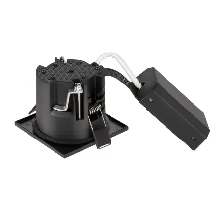 EASY-INSTALL QPAR51, encastré de plafond intérieur, carré, noir, GU10/QPAR51, 20W max, RT 2012