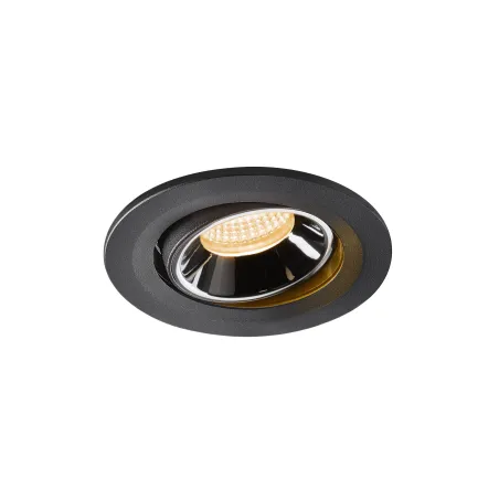 NUMINOS® MOVE S, encastré de plafond intérieur, orientable, 20 deg , noir/chrome, LED, 8,6W, 2700K