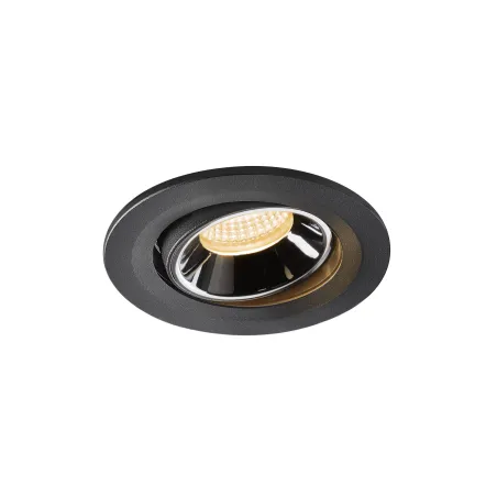 NUMINOS® MOVE S, encastré de plafond intérieur, orientable, 40 deg , noir/chrome, LED, 8,6W, 3000K