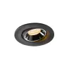 NUMINOS® MOVE S, encastré de plafond intérieur, orientable, 55 deg , noir/chrome, LED, 8,6W, 2700K