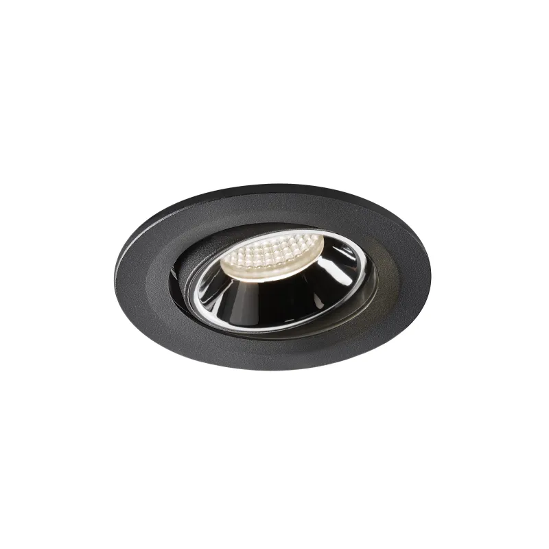 NUMINOS® MOVE S, encastré de plafond intérieur, orientable, 55 deg , noir/chrome, LED, 8,6W, 4000K