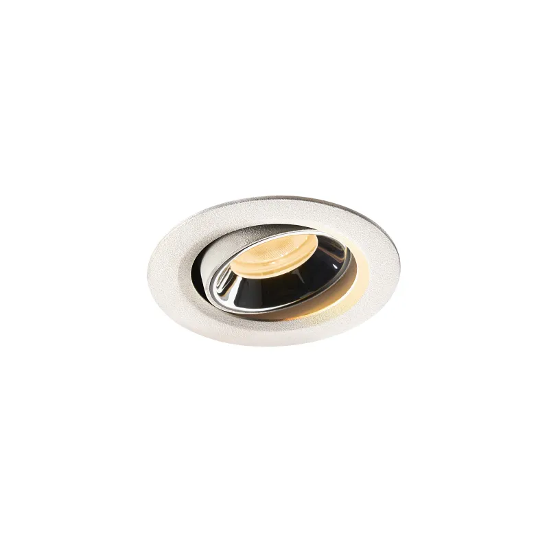 NUMINOS® MOVE XS, encastré de plafond intérieur, orientable, 20 deg , blanc/chrome, LED, 7W, 3000K