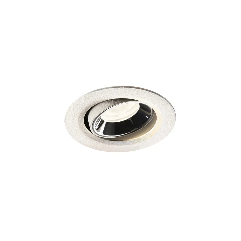 NUMINOS® MOVE XS, encastré de plafond intérieur, orientable, 40 deg , blanc/chrome, LED, 7W, 4000K