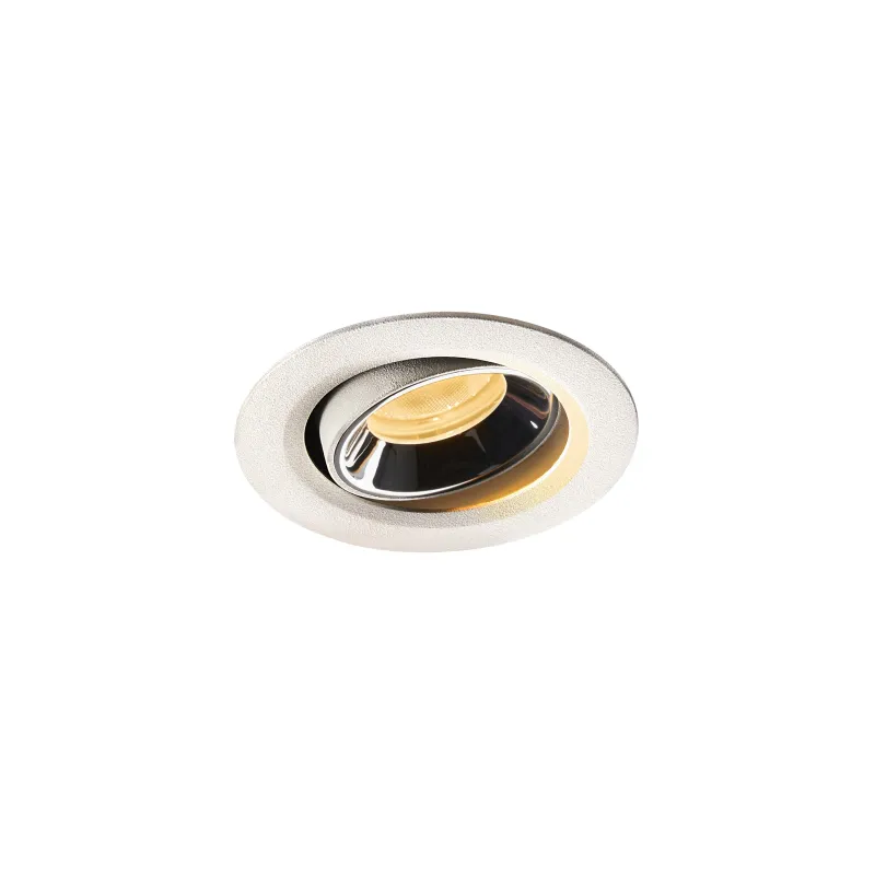 NUMINOS® MOVE XS, encastré de plafond intérieur, orientable, 55 deg , blanc/chrome, LED, 7W, 2700K