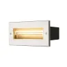 BRICK, encastré mural extérieur, asymétrique, inox, LED, 11W, 3000K, IP65, collerette inox 316