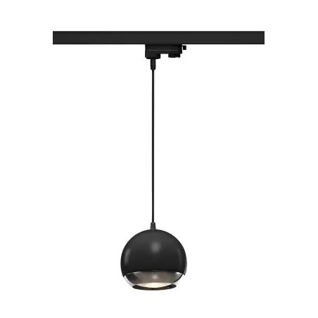 LIGHT EYE® 150, suspension pour rail 3 allumages intérieur, noir/chrome, GU10/QPAR111, 75W max