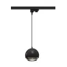 LIGHT EYE® 150, suspension pour rail 3 allumages intérieur, noir/chrome, GU10/QPAR111, 75W max