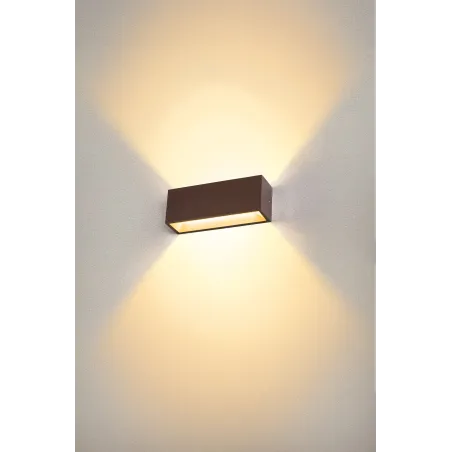 SITRA CUBE, applique extérieure, L, up/down, rouille, LED, 24W, 3000K/4000K, IP44, CCT Switch