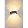 SITRA CUBE, applique extérieure, L, up/down, rouille, LED, 24W, 3000K/4000K, IP44, CCT Switch