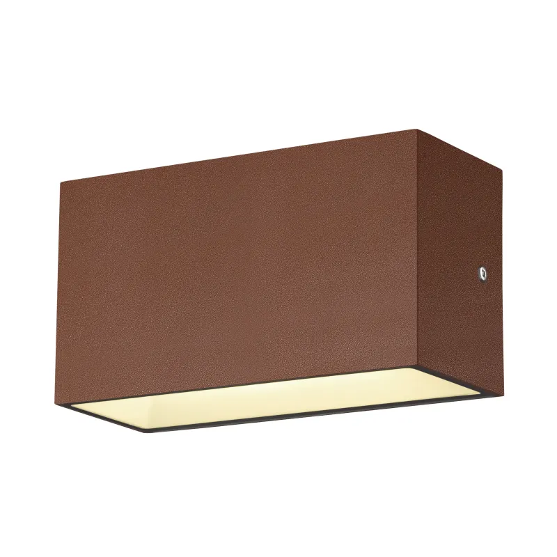SITRA CUBE, applique extérieure, M, up/down, rouille, LED, 14W, 3000K/4000K, IP44, CCT Switch