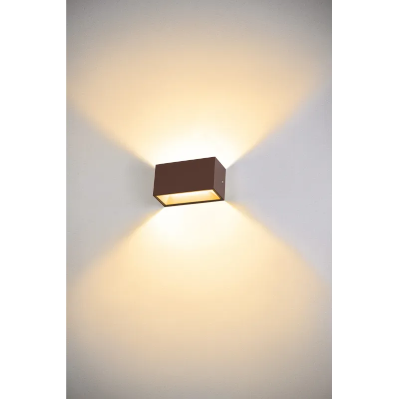 SITRA CUBE, applique extérieure, M, up/down, rouille, LED, 14W, 3000K/4000K, IP44, CCT Switch
