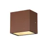 SITRA CUBE, applique extérieure, S, simple, rouille, LED, 6,2W, 3000K/4000K, IP44, CCT Switch