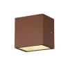 SITRA CUBE, applique extérieure, S, simple, rouille, LED, 6,2W, 3000K/4000K, IP44, CCT Switch