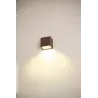 SITRA CUBE, applique extérieure, S, simple, rouille, LED, 6,2W, 3000K/4000K, IP44, CCT Switch