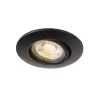 EASY-INSTALL QPAR51, encastré de plafond intérieur, rond, noir, GU10/QPAR51, 20W max, RT 2012