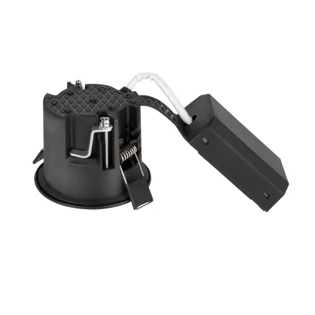 EASY-INSTALL QPAR51, encastré de plafond intérieur, rond, noir, GU10/QPAR51, 20W max, RT 2012