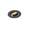 NUMINOS® MOVE XS, encastré de plafond intérieur, orientable, 55 deg , noir/chrome, LED, 7W, 2700K
