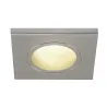 DOLIX OUT, encastré de plafond intérieur/extérieur, carré, argent, GU10/QPAR51, 50W max, IP65