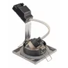 DOLIX OUT, encastré de plafond intérieur/extérieur, carré, argent, GU10/QPAR51, 50W max, IP65