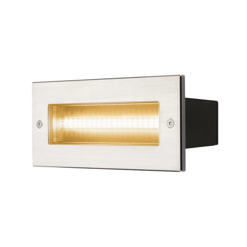 BRICK, encastré mural extérieur, symétrique, inox, LED, 11W, 3000K, IP65, collerette inox 316