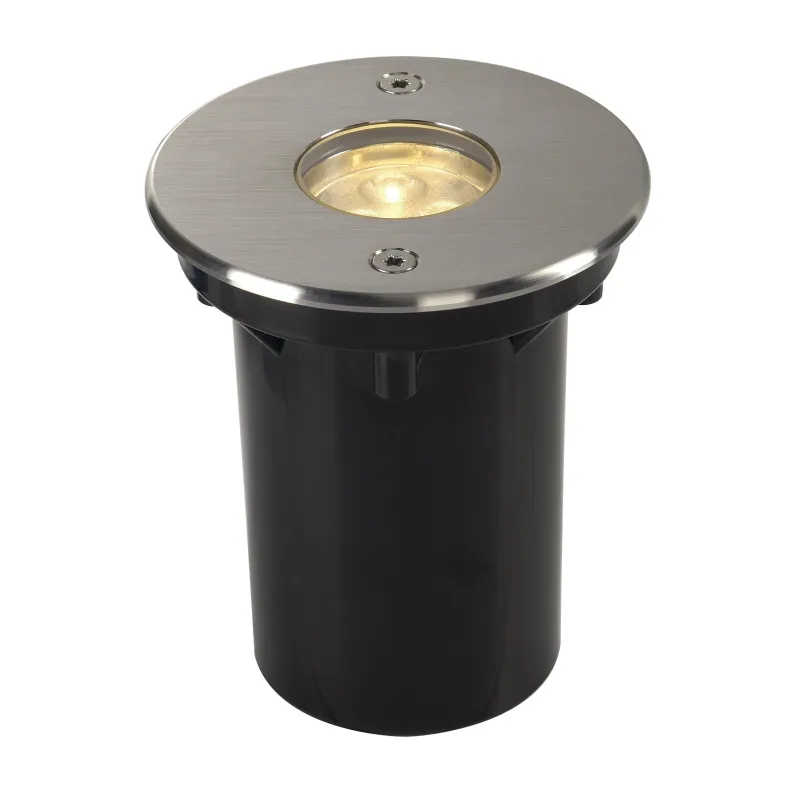 DASAR® 920, encastré de sol extérieur, inox brossé, LED, 7W, 3000K, IP67, collerette inox 316