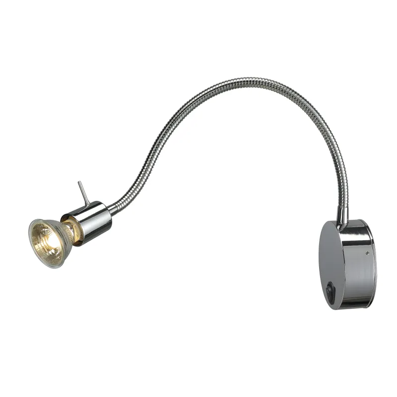 DIO FLEX PLATE, applique intérieure, liseuse, chrome, GU10/QPAR51, 50W max, avec interrupteur