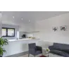 NUMINOS® M, plafonnier intérieur, orientable, 36 deg , blanc/noir, LED, 20W, 3000K, variable Dali