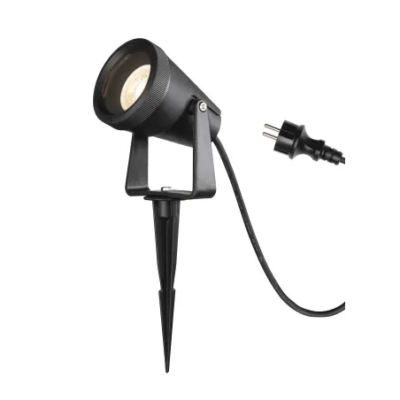 SAMRINA, spot sur piquet extérieur, noir, GU10/LED GU10 51mm, 7W max, IP65, plastique recyclé