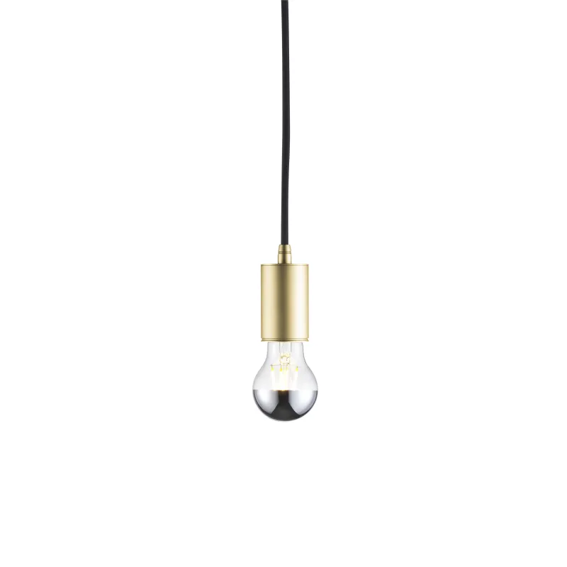 FITU, suspension intérieure, hauteur 9,1 cm, laiton, E27, 60W max, câble nu sans patère de 5m