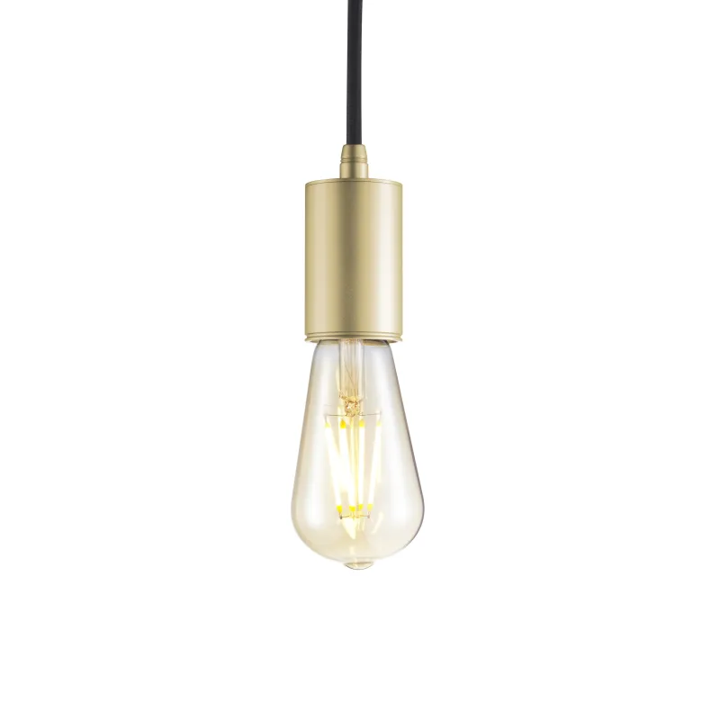 FITU, suspension intérieure, hauteur 9,1 cm, laiton, E27, 60W max, câble nu sans patère de 5m
