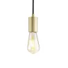 FITU, suspension intérieure, hauteur 9,1 cm, laiton, E27, 60W max, câble nu sans patère de 5m