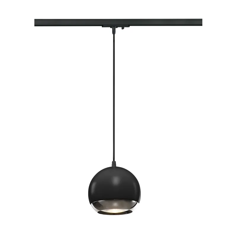 LIGHT EYE® 150, suspension pour rail 1 allumage intérieur, noir/chrome, GU10/QPAR111, 75W max