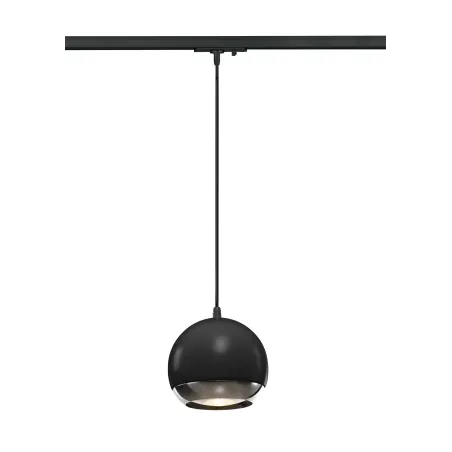 LIGHT EYE® 150, suspension pour rail 1 allumage intérieur, noir/chrome, GU10/QPAR111, 75W max