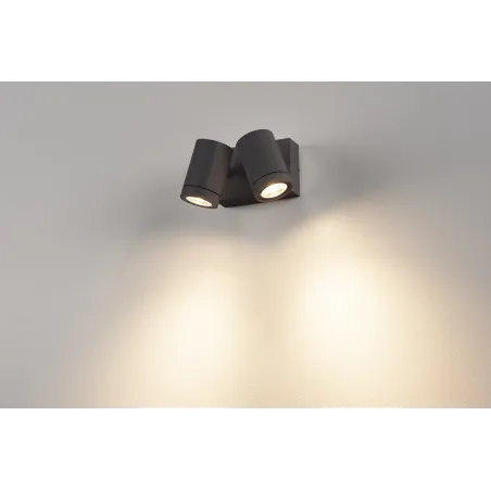 HELIA, applique et plafonnier extérieur, double, anthracite, LED, 16W, 3000K, IP55, variable
