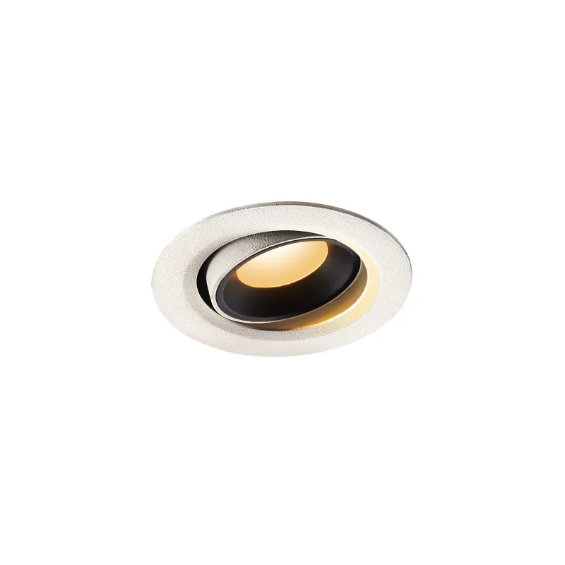NUMINOS® MOVE XS, encastré de plafond intérieur, orientable, 20 deg , blanc/noir, LED, 7W, 2700K