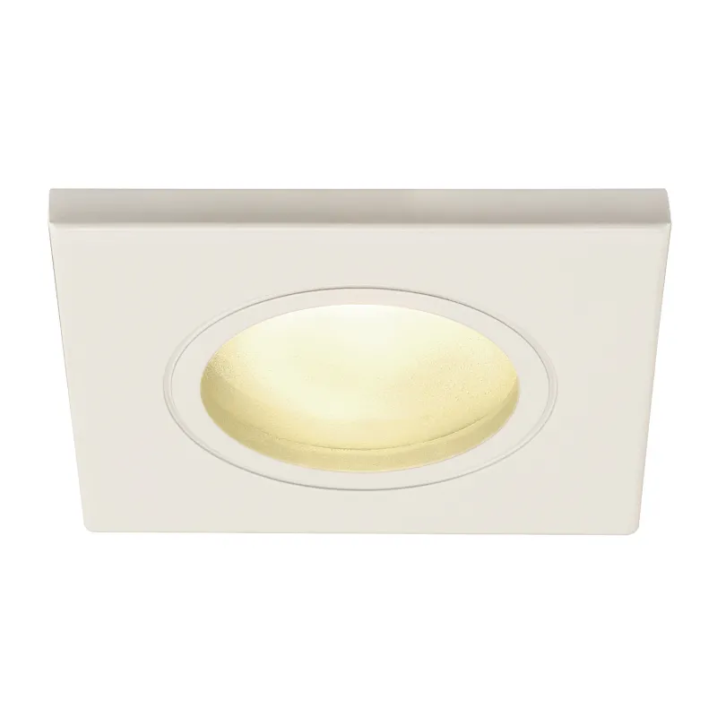 DOLIX OUT, encastré de plafond intérieur/extérieur, carré, blanc, GU10/QPAR51, 50W max, IP65