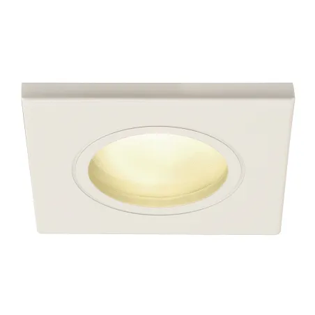 DOLIX OUT, encastré de plafond intérieur/extérieur, carré, blanc, GU10/QPAR51, 50W max, IP65