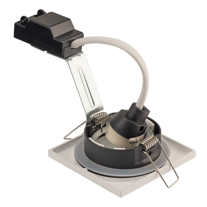 DOLIX OUT, encastré de plafond intérieur/extérieur, carré, blanc, GU10/QPAR51, 50W max, IP65