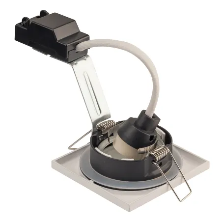 DOLIX OUT, encastré de plafond intérieur/extérieur, carré, blanc, GU10/QPAR51, 50W max, IP65