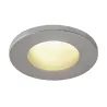 DOLIX OUT, encastré de plafond intérieur/extérieur, rond, argent, GU10/QPAR51, 50W max, IP65