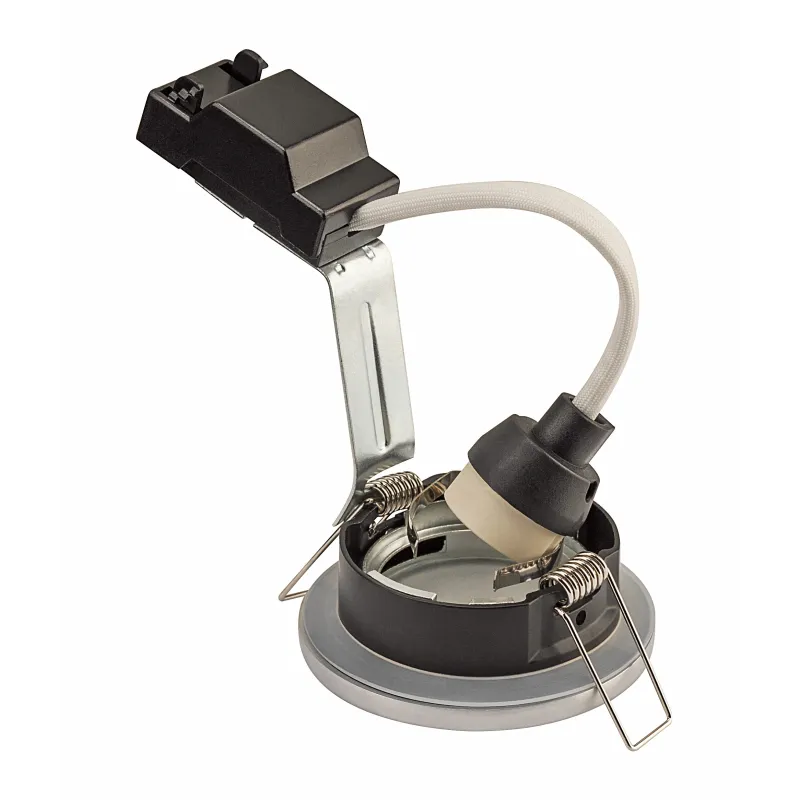 DOLIX OUT, encastré de plafond intérieur/extérieur, rond, argent, GU10/QPAR51, 50W max, IP65