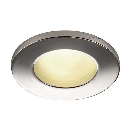 DOLIX OUT, encastré de plafond intérieur/extérieur, rond, chrome, GU10/QPAR51, 50W max, IP65