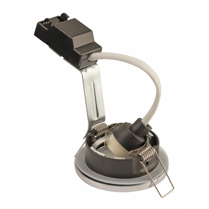 DOLIX OUT, encastré de plafond intérieur/extérieur, rond, chrome, GU10/QPAR51, 50W max, IP65