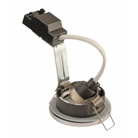 DOLIX OUT, encastré de plafond intérieur/extérieur, rond, chrome, GU10/QPAR51, 50W max, IP65