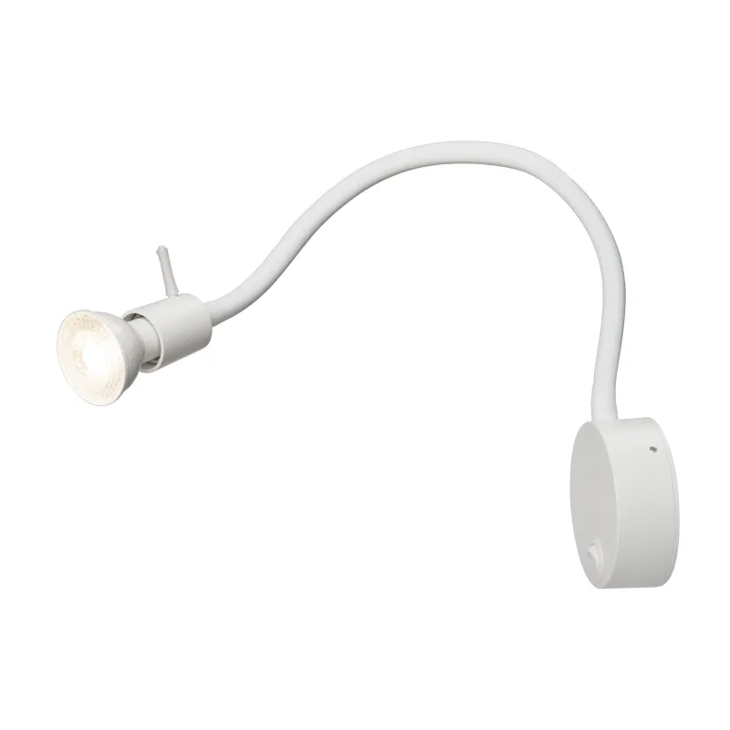 DIO FLEX PLATE, applique intérieure, liseuse, blanc, GU10/QPAR51, 50W max, avec interrupteur